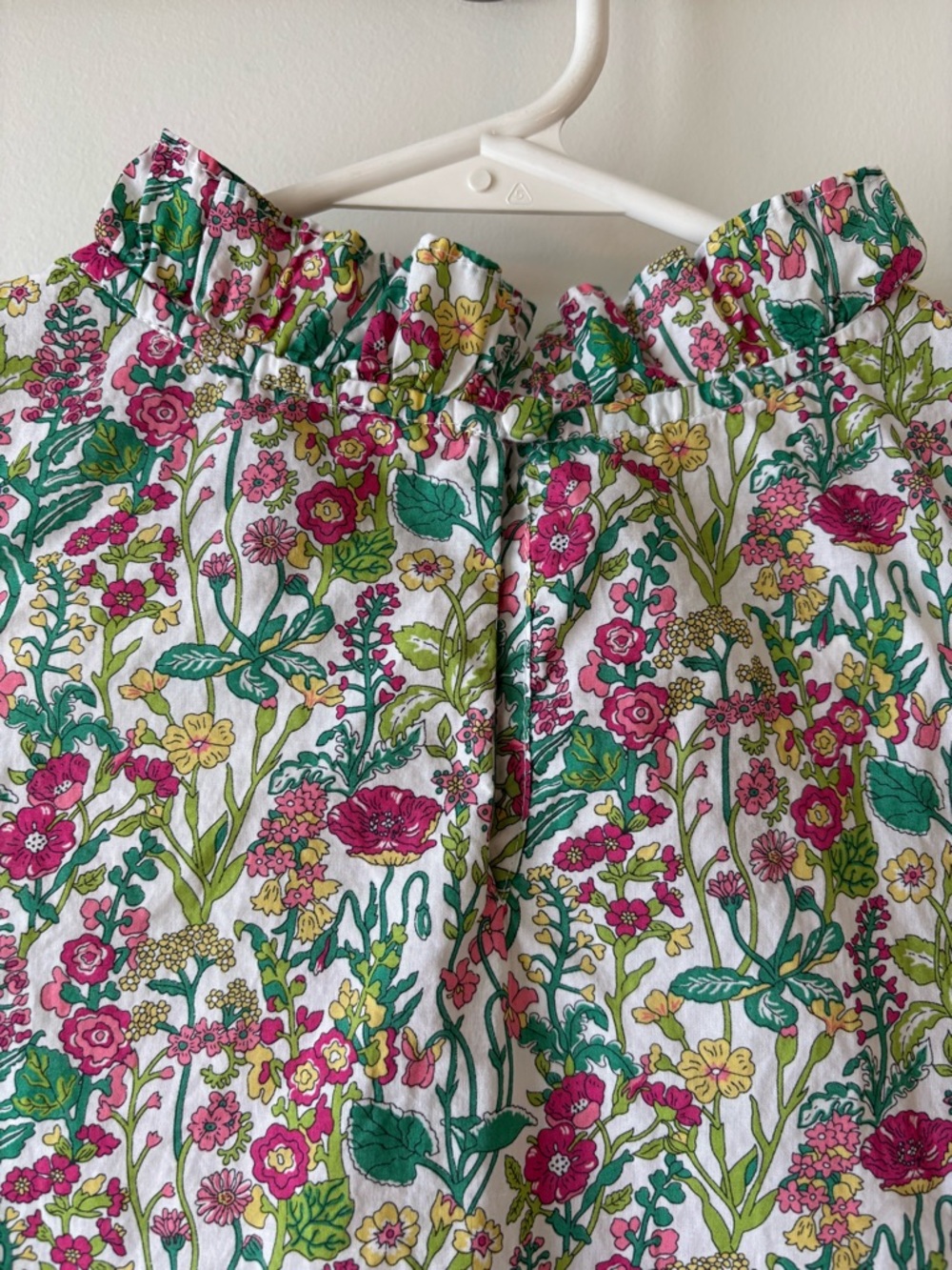 EUC - J Crew X Liberty Ruffled Neck Sleeveless Blouse (100% Cotton) - Picture 3 of 11